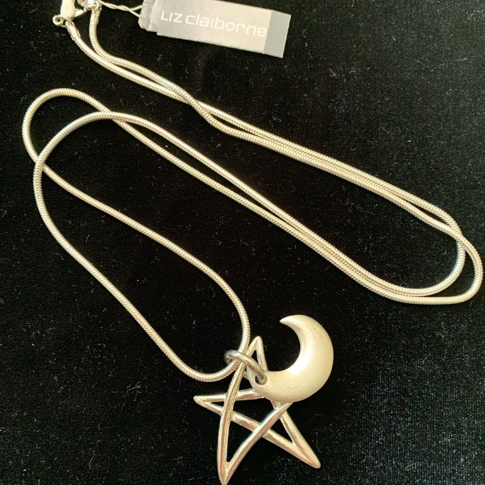 Liz Claiborne Silver Celestial Pendant Necklace